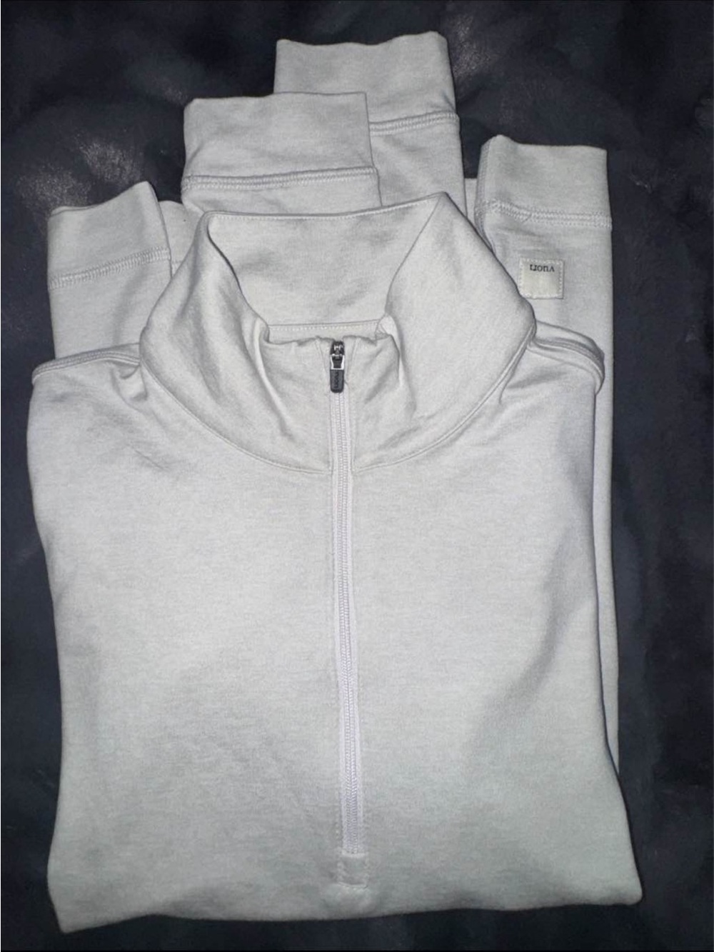 Vuori Light Gray Quarter-Zip Pullover